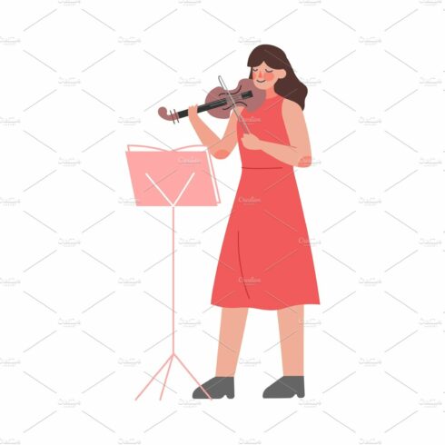 Woman Musician Playing Violin cover image.
