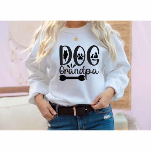 Dog Grandpa SVG t-shirt Designs cover image.