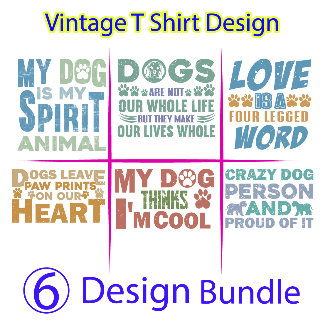 Dog-T-Shirt-Design-Bundle preview image.