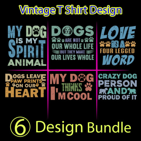 Dog-T-Shirt-Design-Bundle cover image.