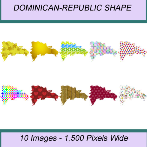 DOMINICAN-REPUBLIC SHAPE CLIPART ICONS cover image.