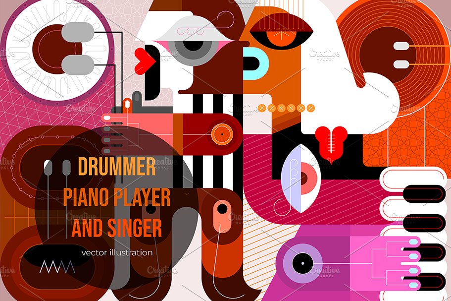 Drummer, Piano Player and Singer cover image.