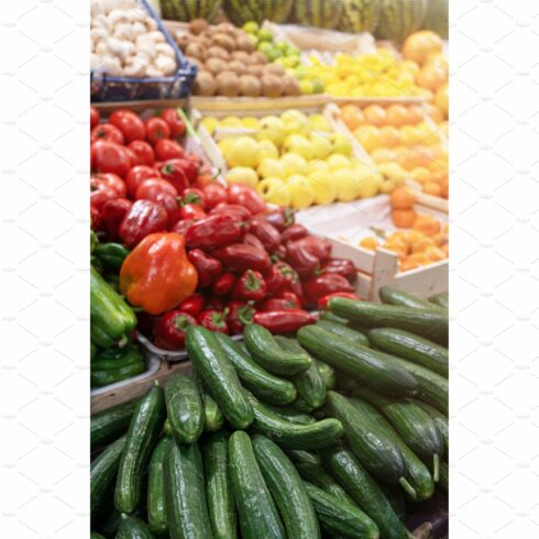 Fresh vegetables and fruits cover image.