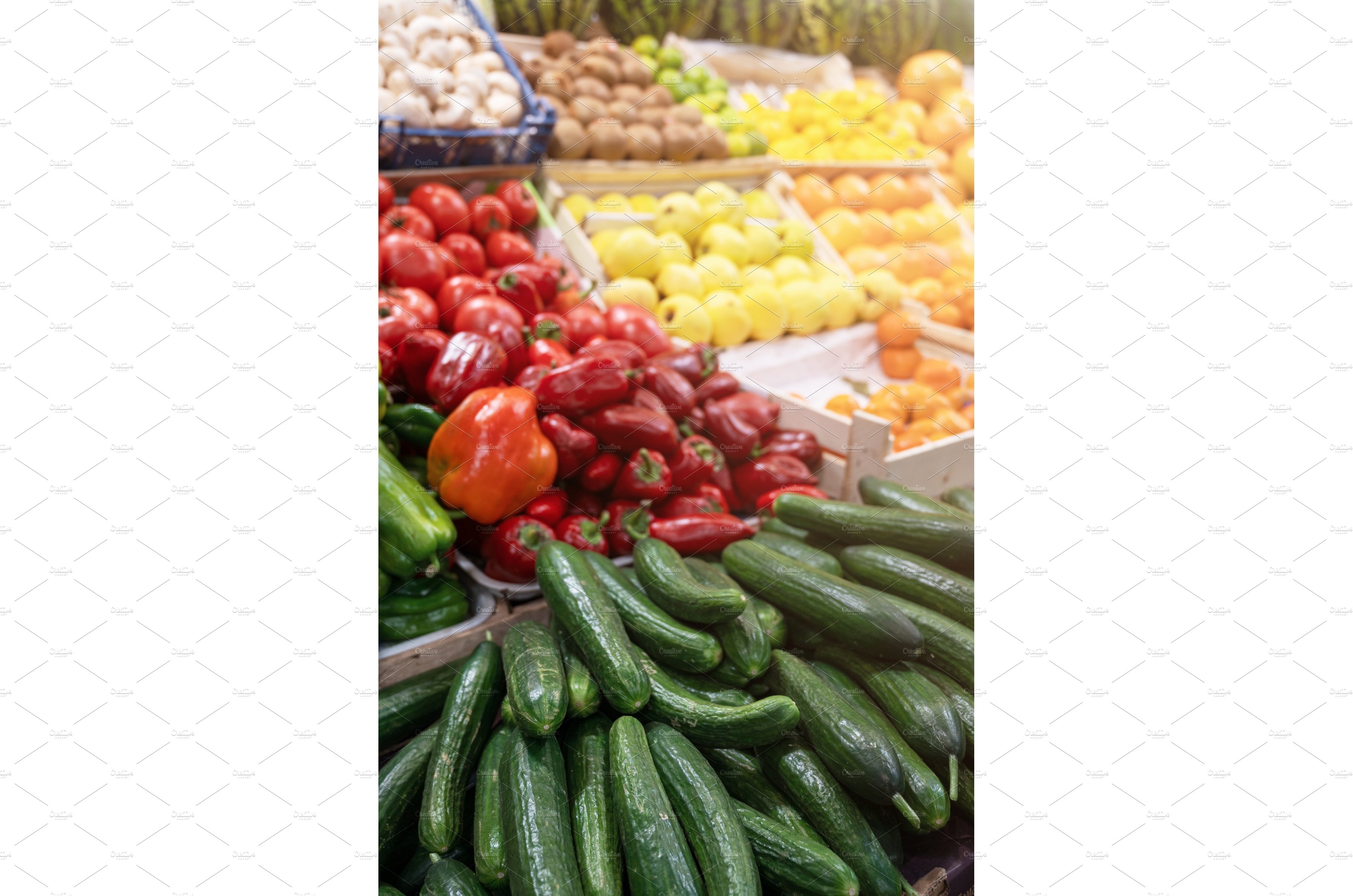 Fresh vegetables and fruits cover image.