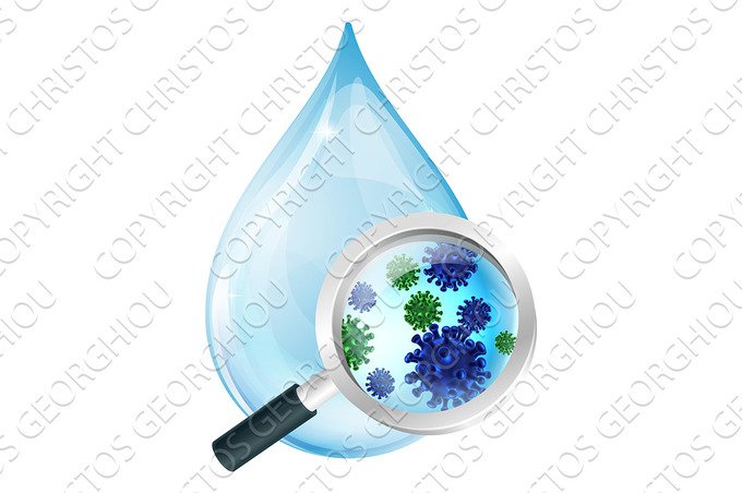 Bacteria water drop concept cover image.