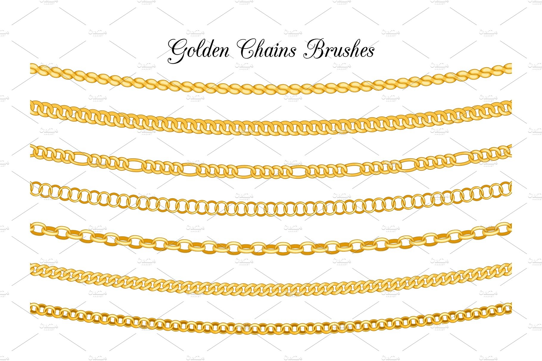 Golden chains brushes cover image.
