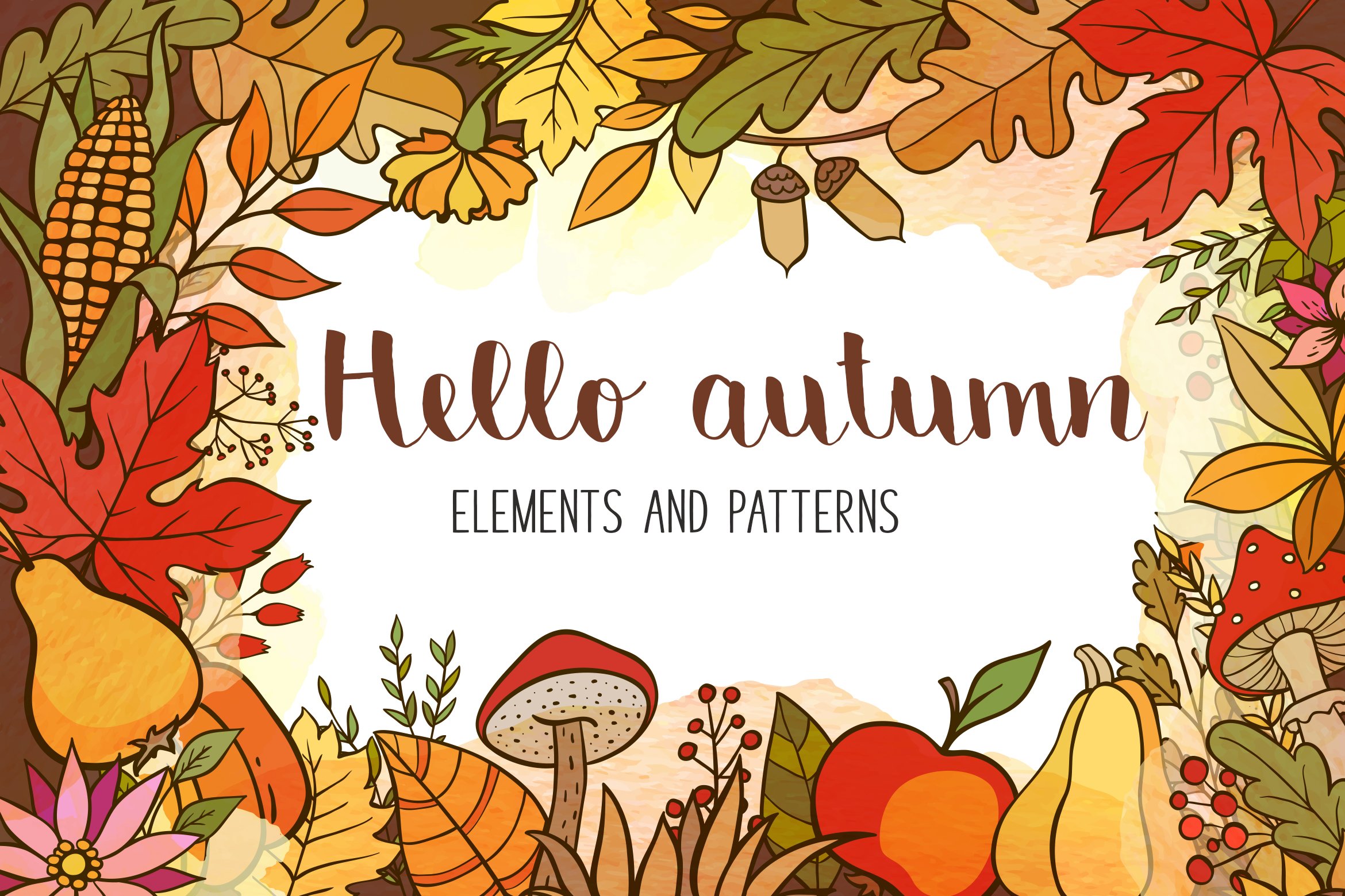 Autumn doodle & lettering kit. By Sentimental Postman