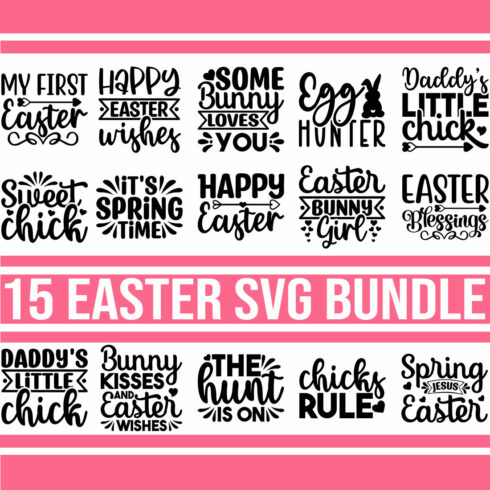 Easter SVG Bundle cover image.