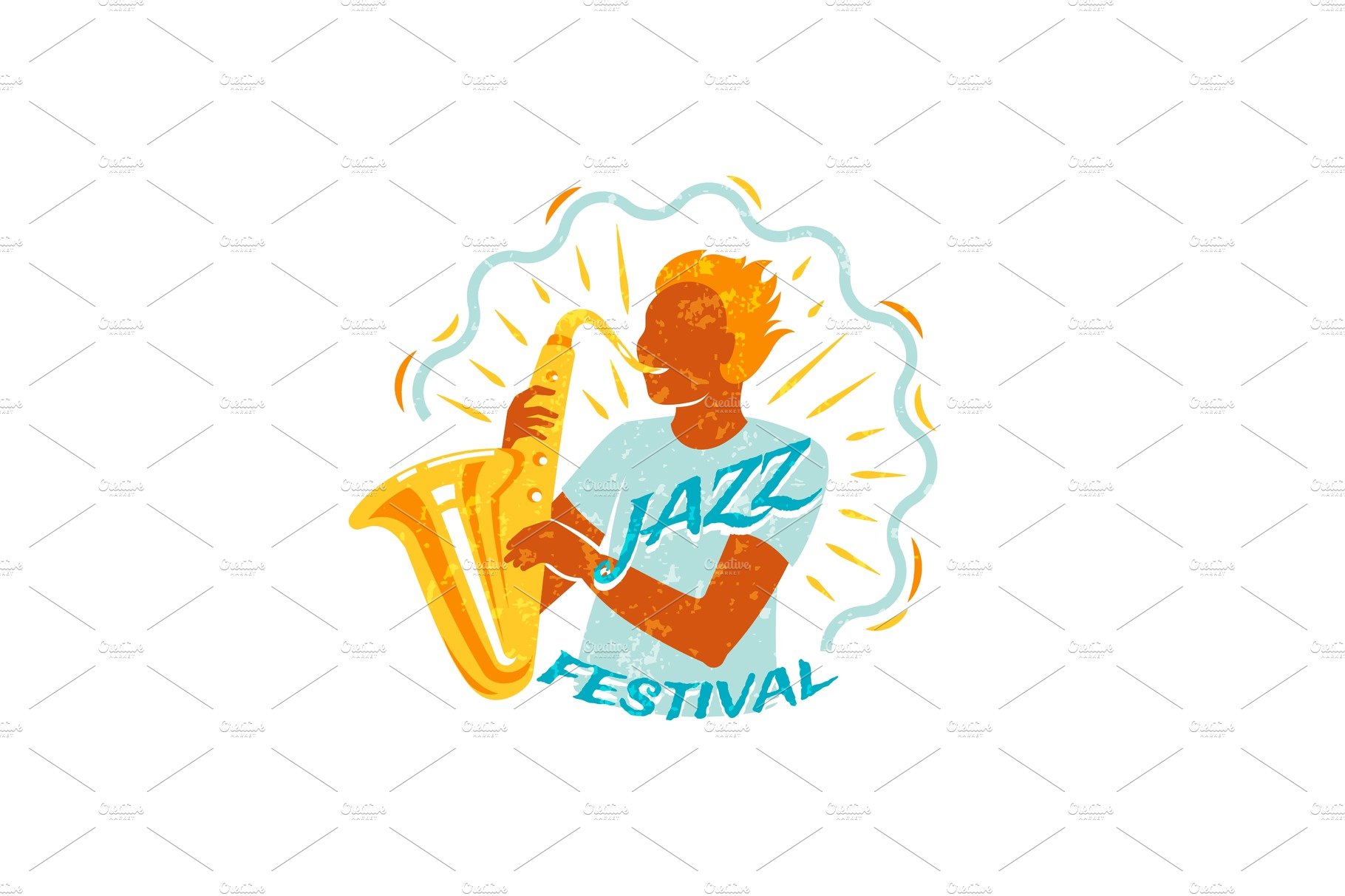 Jazz festival vector music concert cover image.