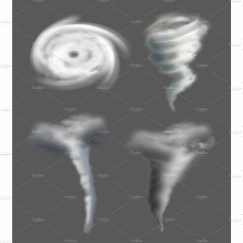 Tornado realistic. Nature whirpool cover image.