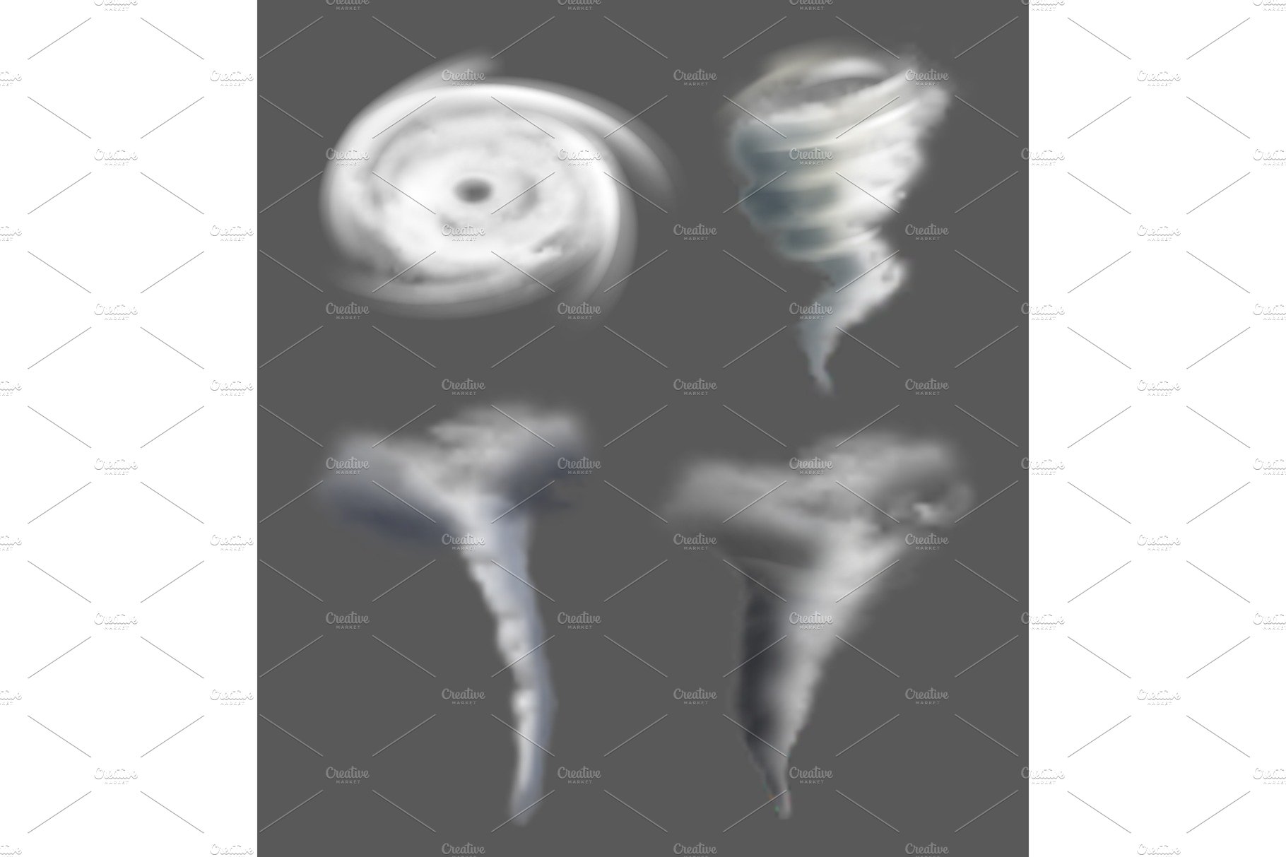 Tornado realistic. Nature whirpool cover image.