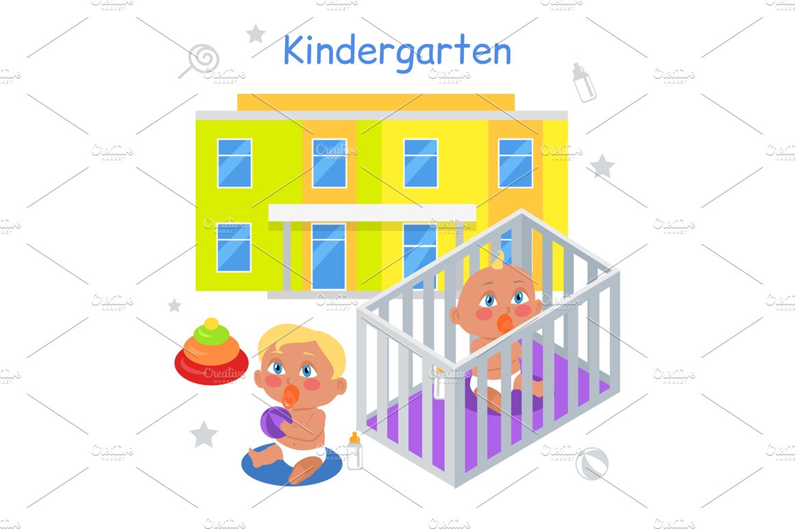 Kindergarten Illustration in Flat cover image.