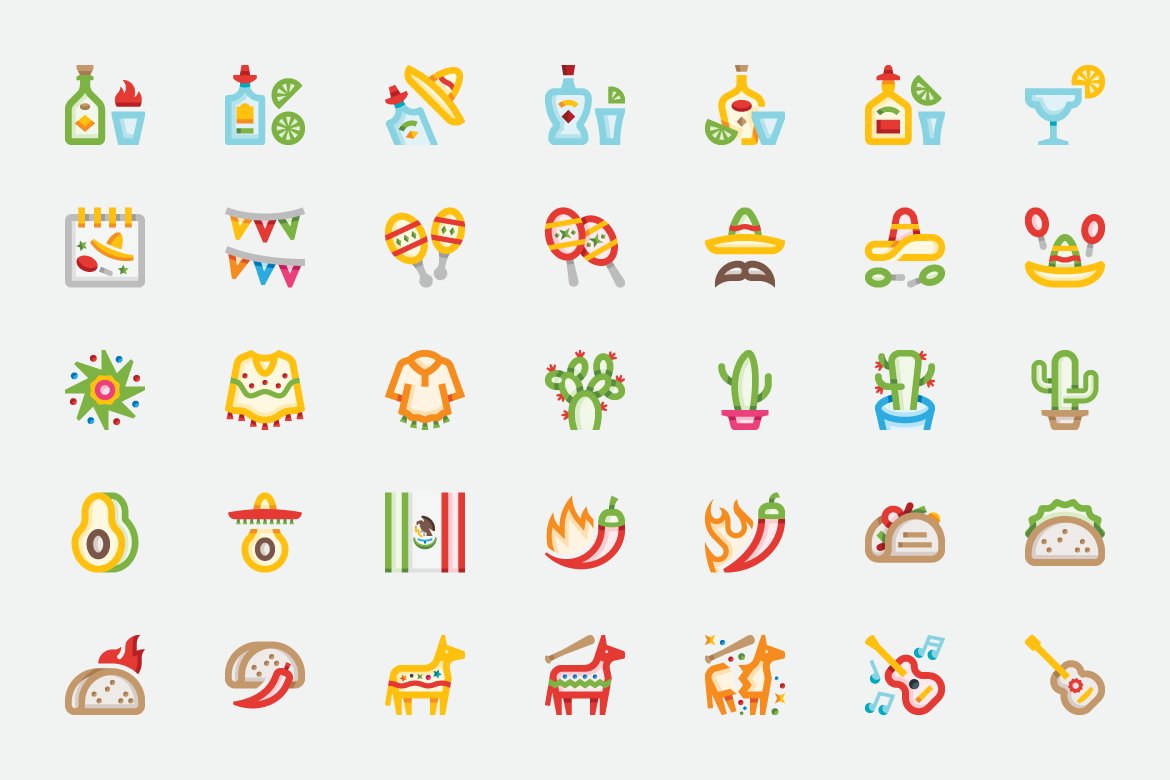 Basicons / Holidays / Cinco de Mayo preview image.