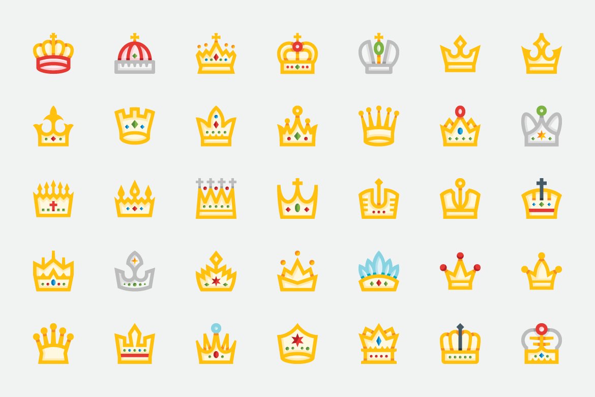 Basicons / Crown Icons preview image.