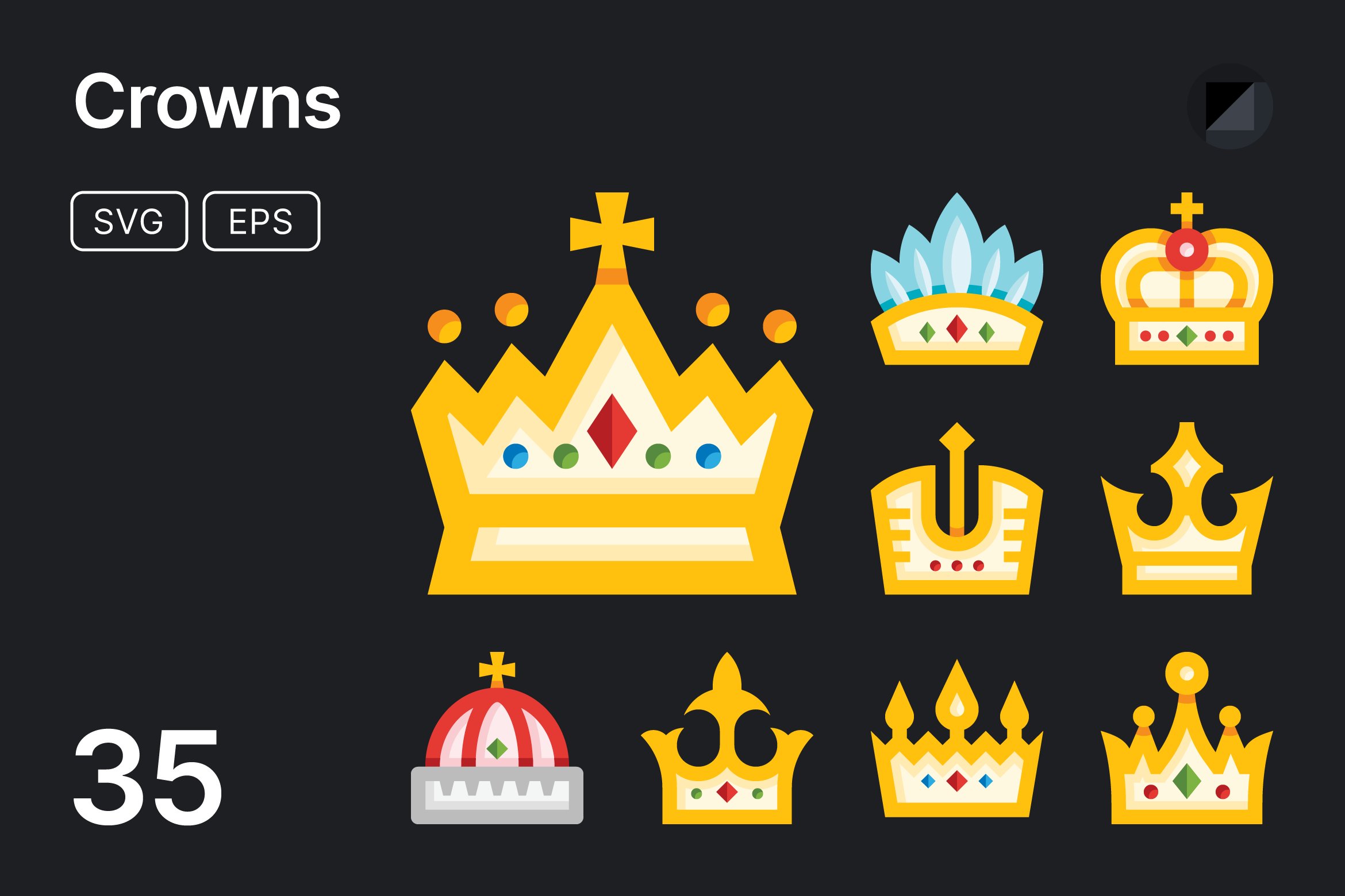 Basicons / Crown Icons cover image.