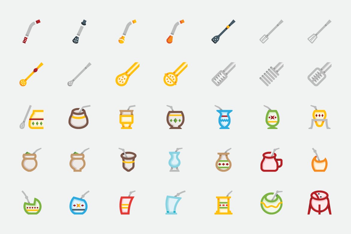Basicons / Drinks / Mate Gourds preview image.