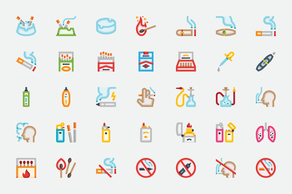 Basicons / Smoking Icons preview image.