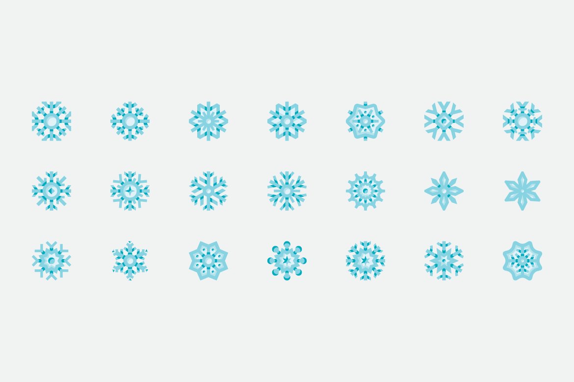 Basicons / Weather / Snowflakes preview image.