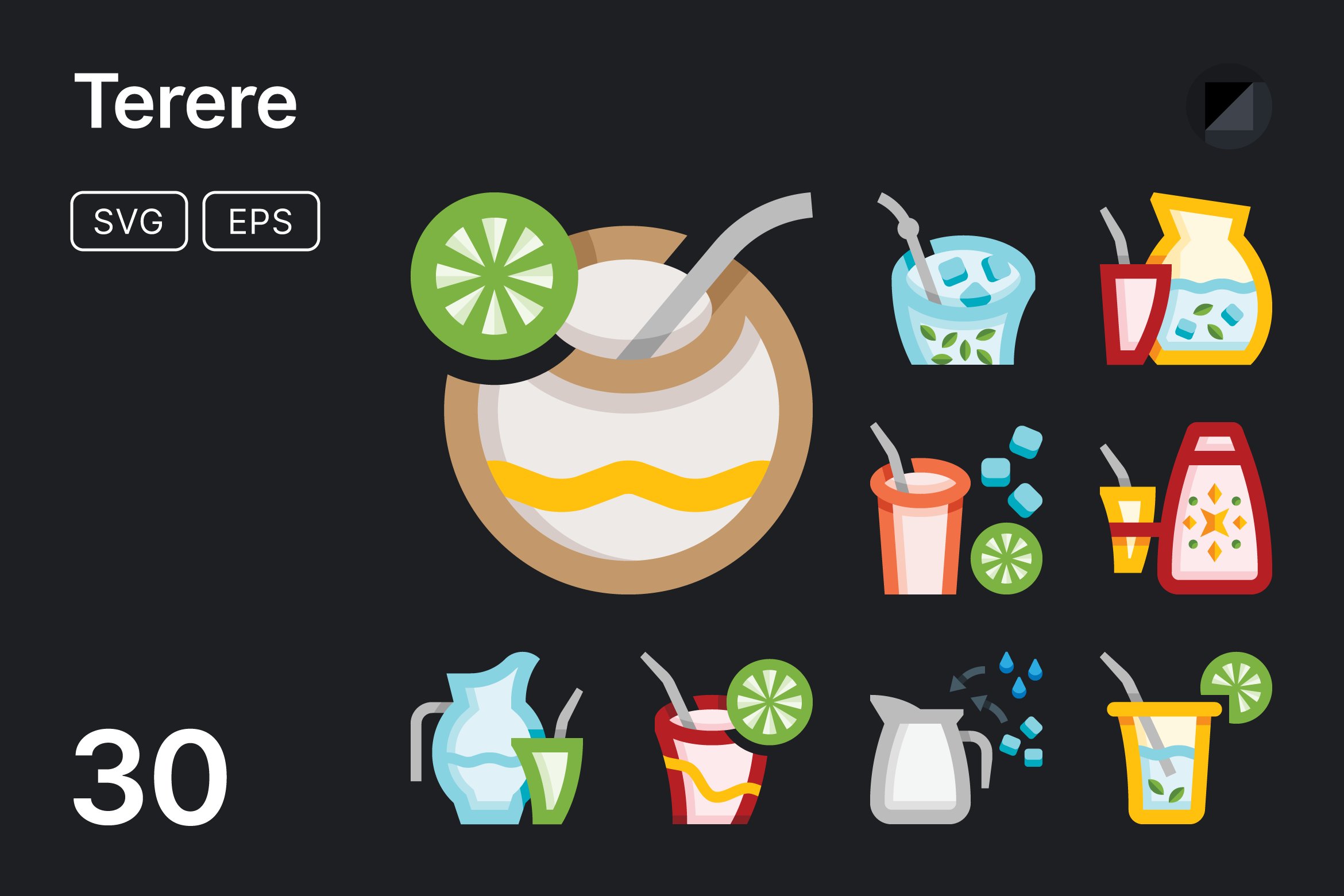 Basicons / Drinks / Terere (Mate) cover image.