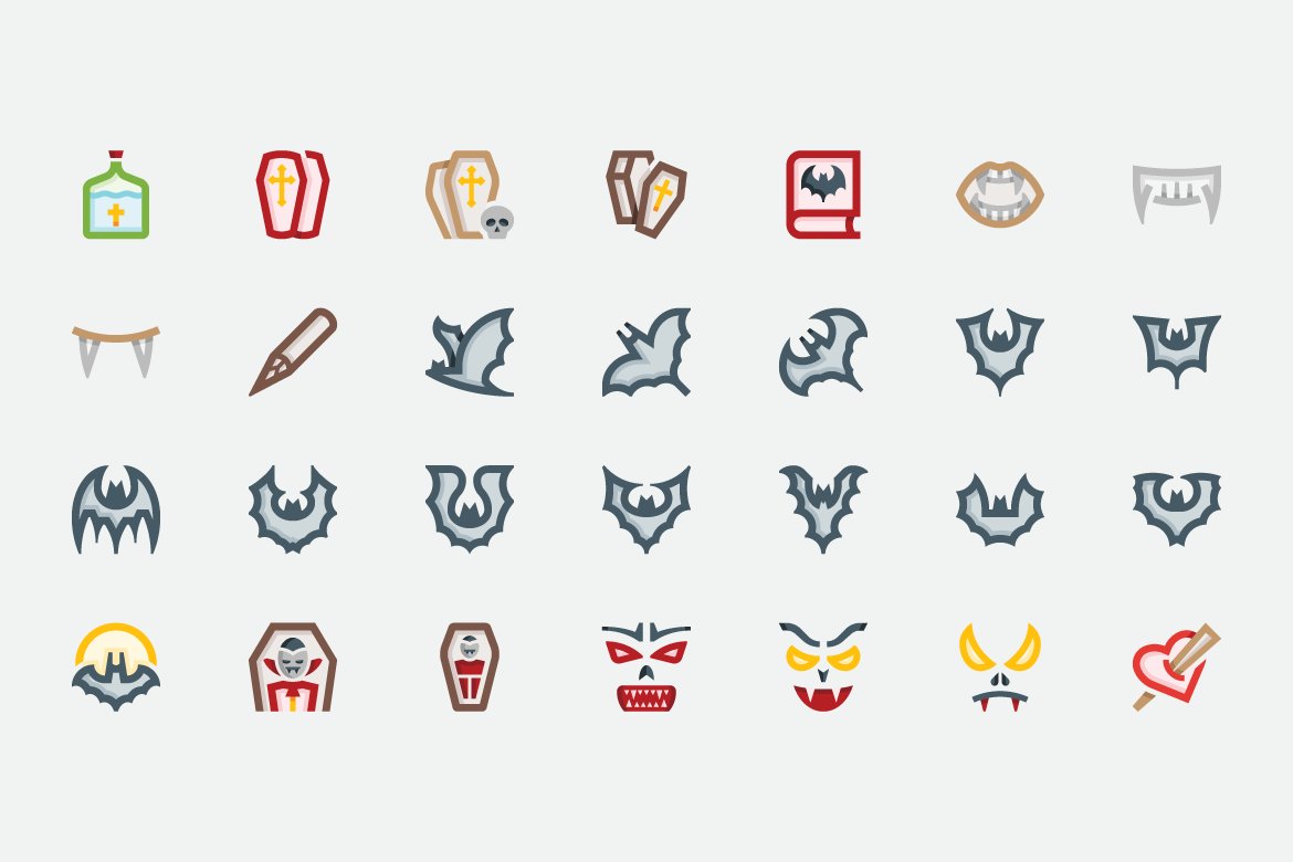 Basicons / Vampires Icons preview image.