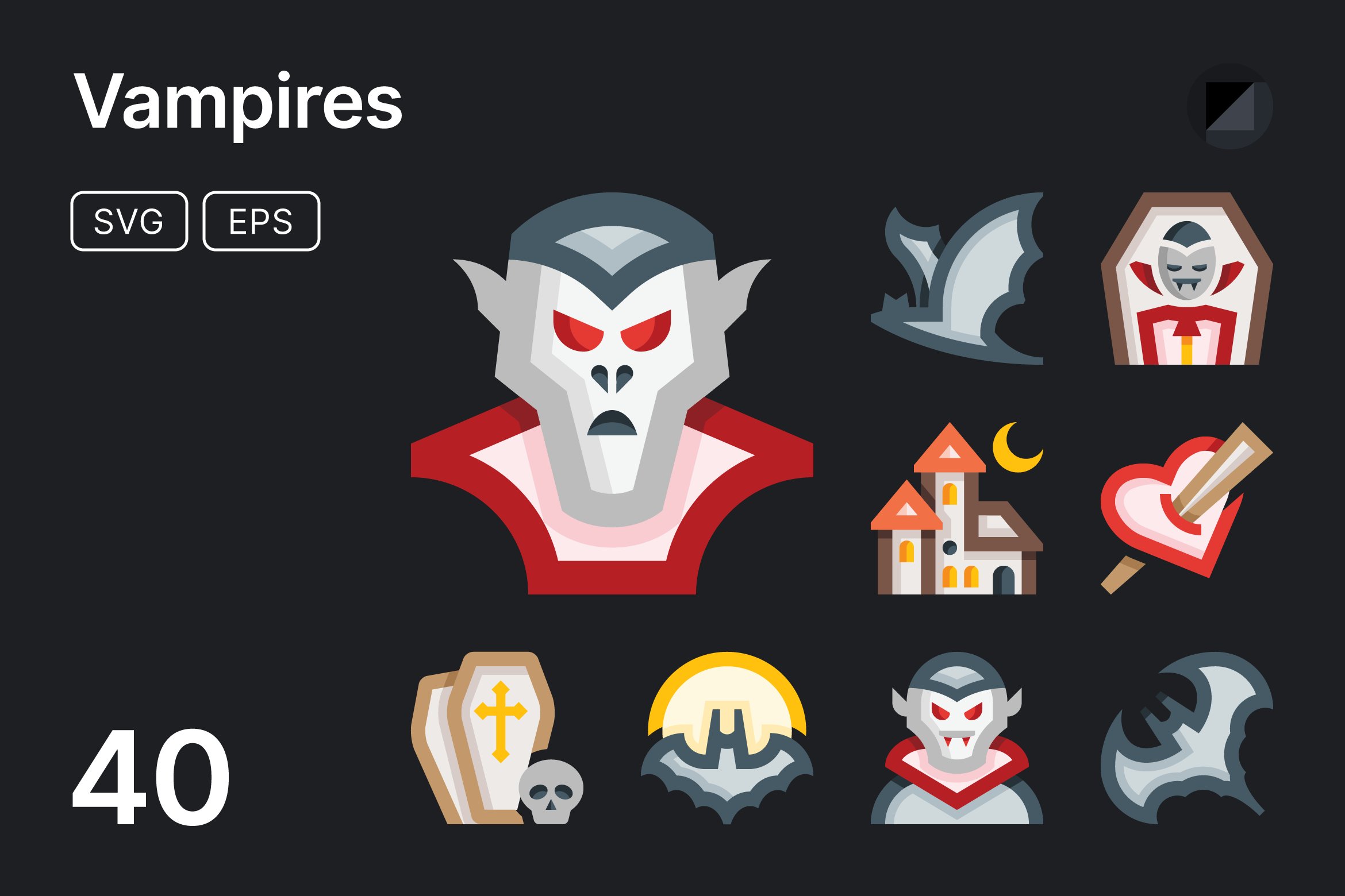 Basicons / Vampires Icons cover image.
