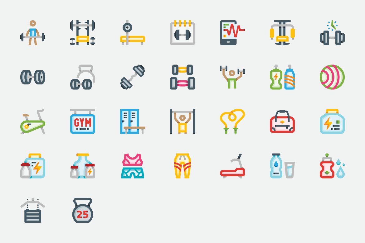 Basicons / Sport / Workout Icons preview image.