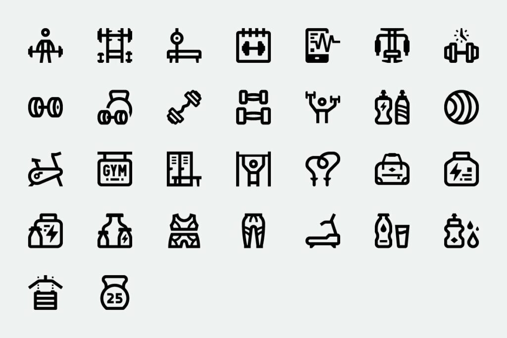 Basicons / Sport / Workout Icons – MasterBundles