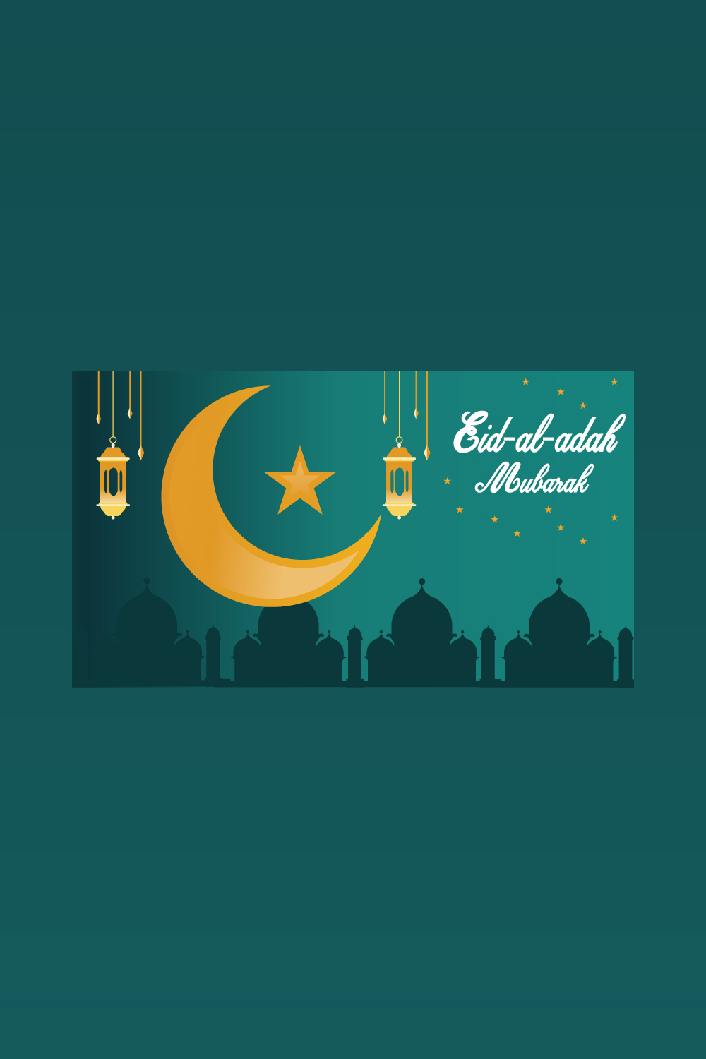 Eid Al Adha Social Media cover photo pinterest preview image.