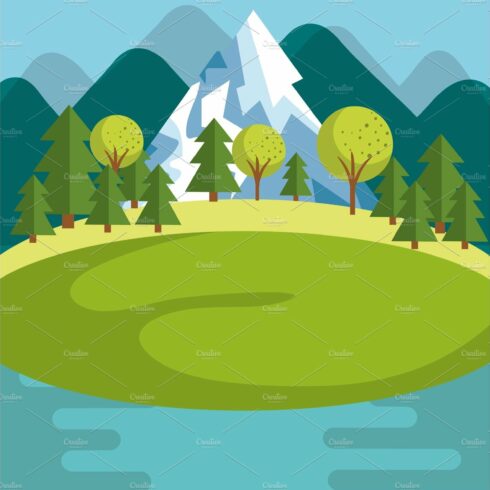 Mountain landscape design cover image.