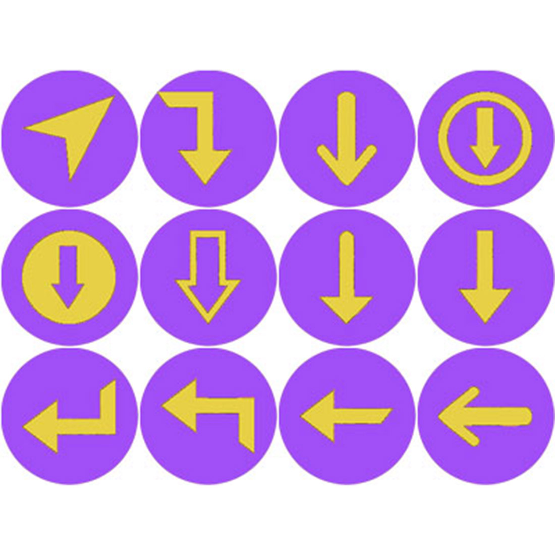 ELECTRIC PURPLE AND YELLOW ARROW ICONS cover image.