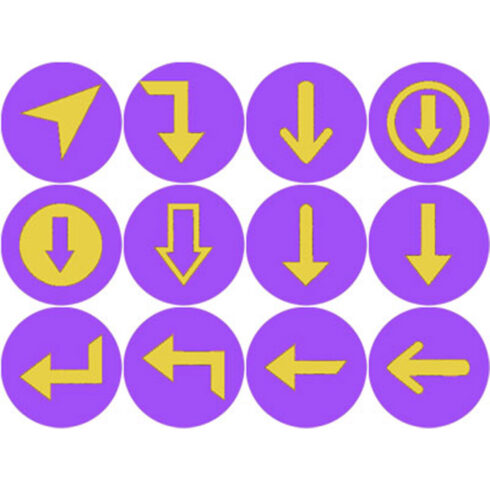 ELECTRIC PURPLE AND YELLOW ARROW ICONS cover image.