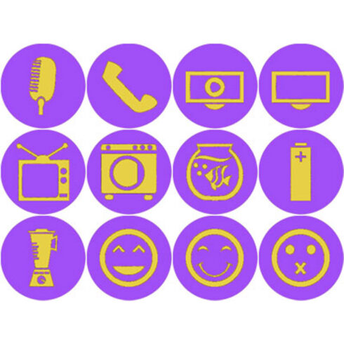 ELECTRIC PURPLE AND YELLOW ELECTRIC ICONS cover image.