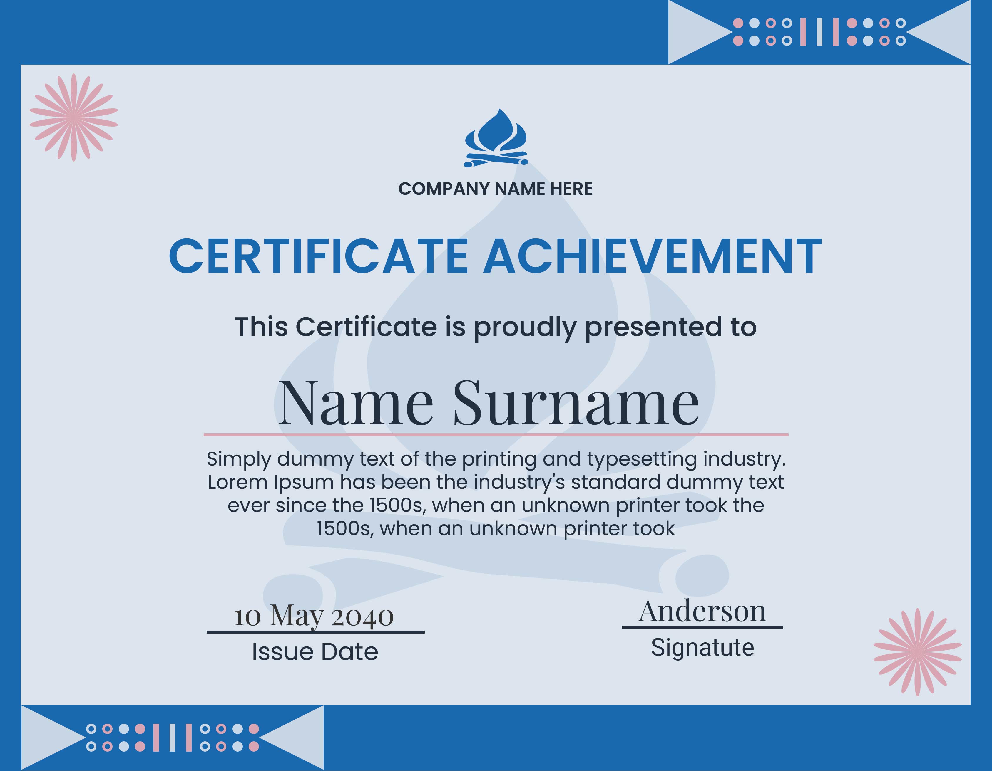 elegant certificate of achievement template copy 384