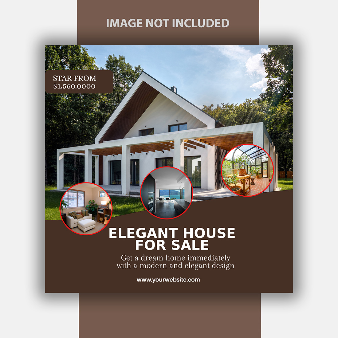 elegant concept real estate social media post template instagram and facebook and twitter post template social media post 604