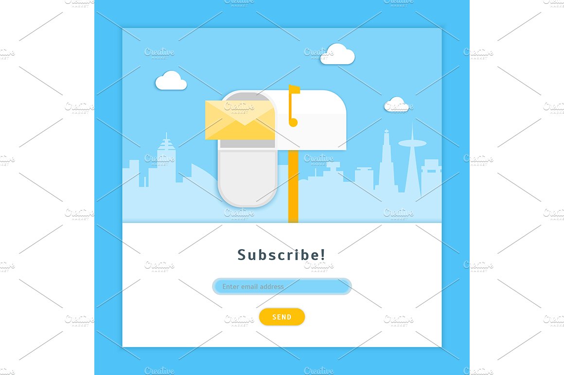 Cartoon Email Subscribe Card cover image.