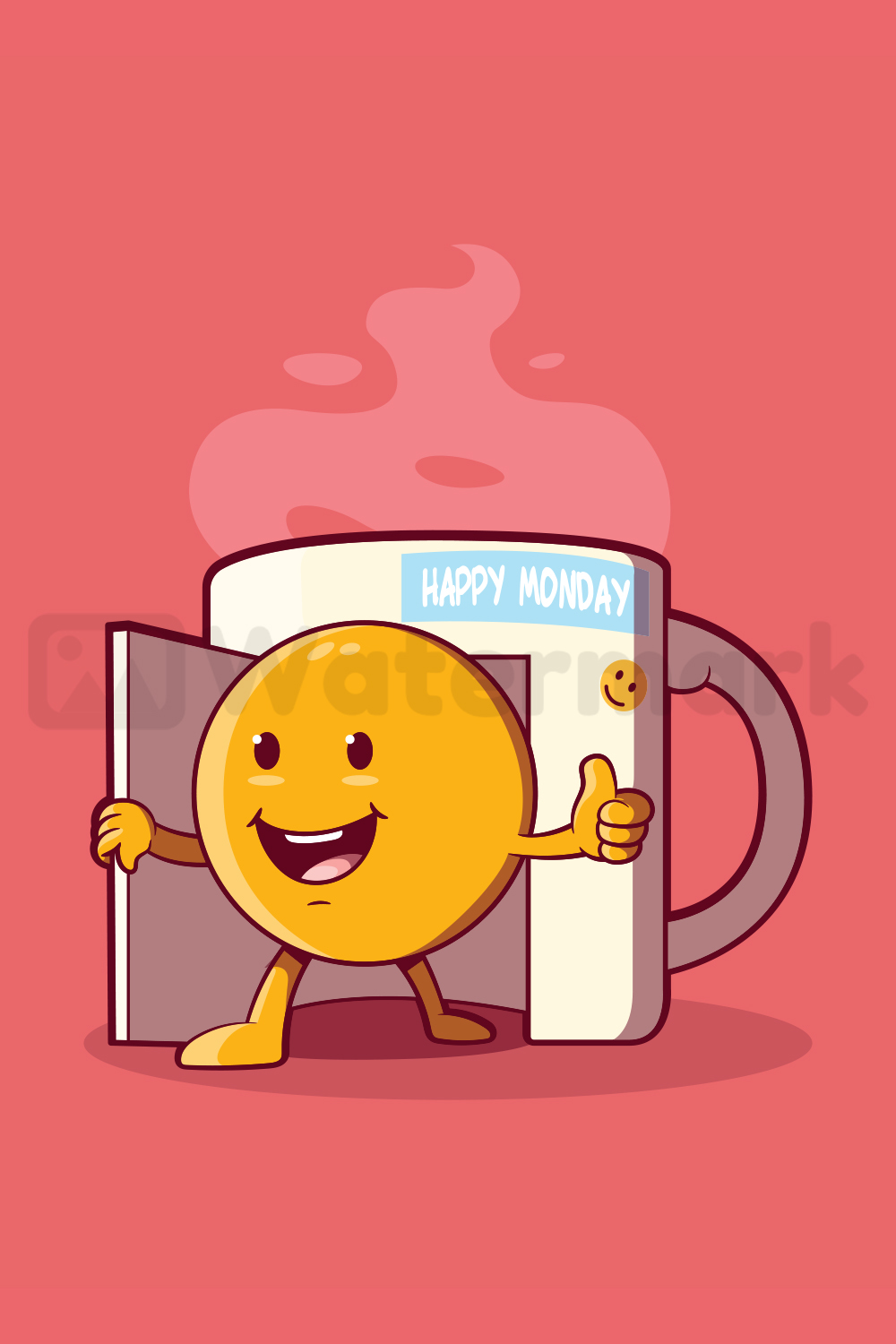 Happy Monday Emoji! pinterest preview image.