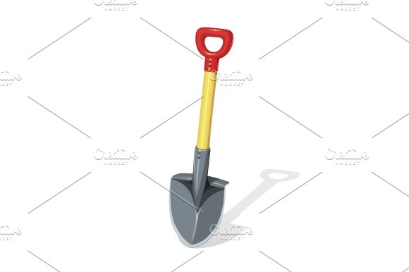 Shovel. Agriculture and building tools cover image.