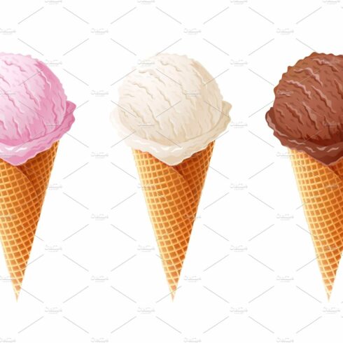 Ice cream. Set of summer sweetness. cover image.