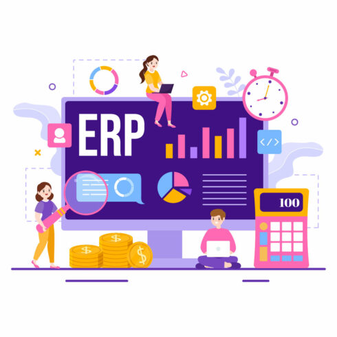 13 ERP Enterprise Resource Planning System Illustration cover image.