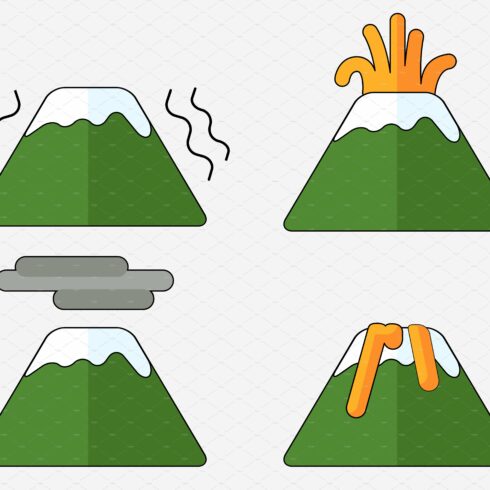 Volcano eruption logo cover image.