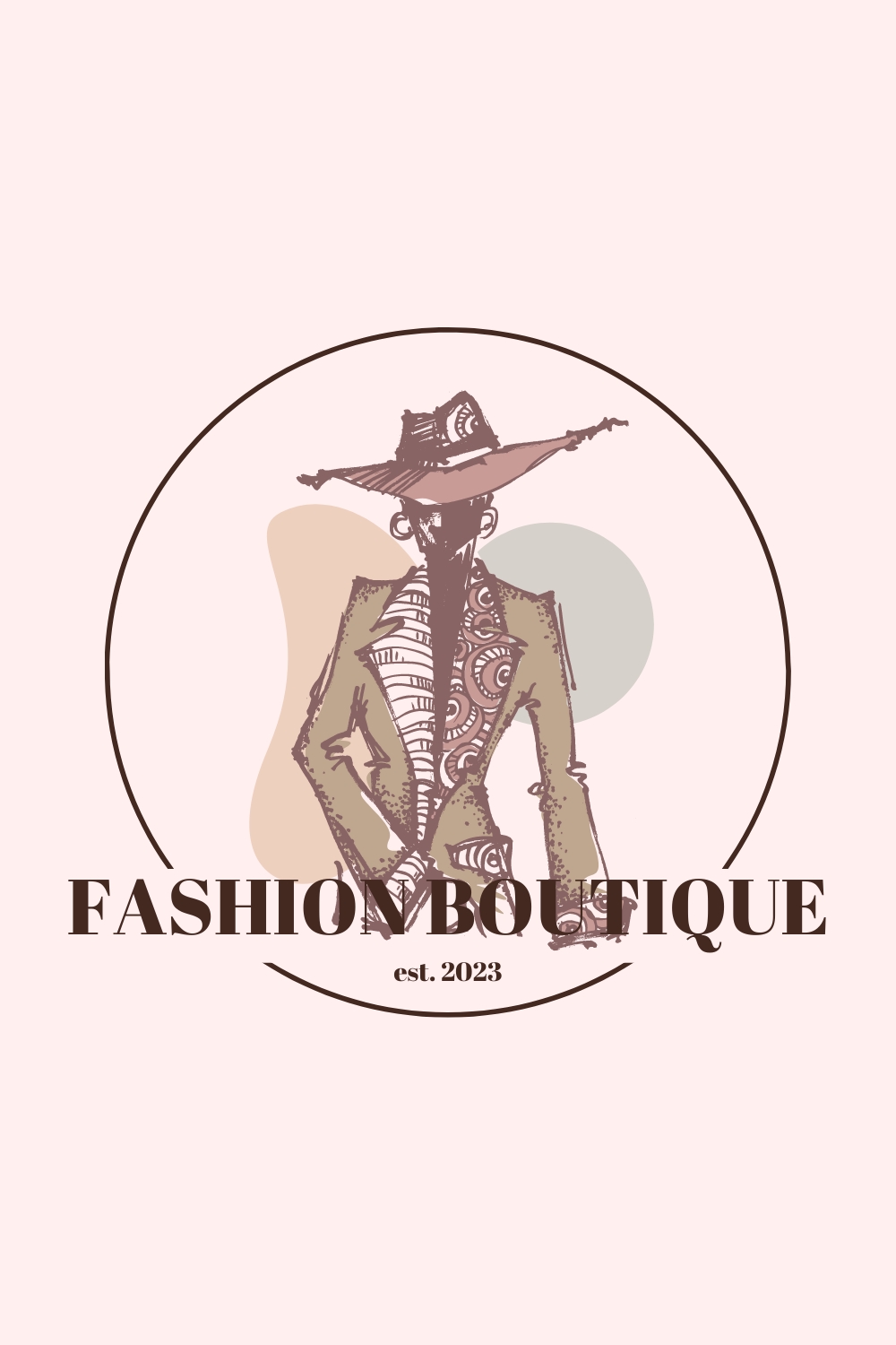 Fashion Boutique - Logo template pinterest preview image.