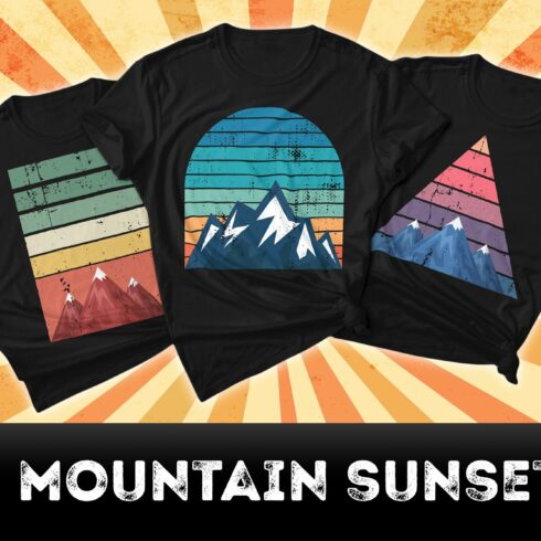15 Print on Demand Mountain Sunsets cover image.