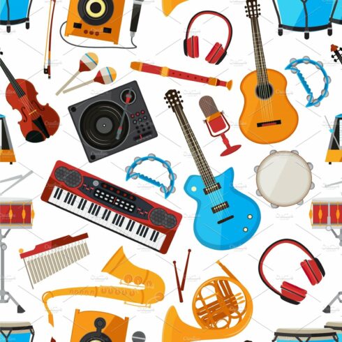 Speakers, amplifier, synthesizer and other music instruments and accessorie... cover image.