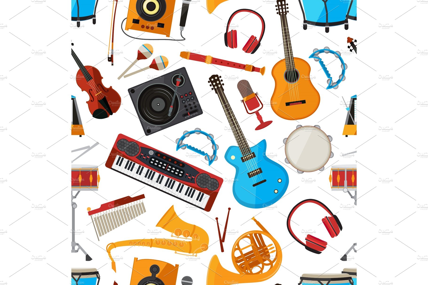 Speakers, amplifier, synthesizer and other music instruments and accessorie... cover image.