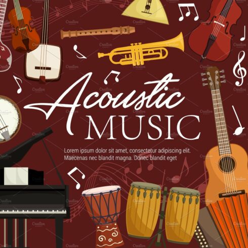 Retro musical instruments cover image.