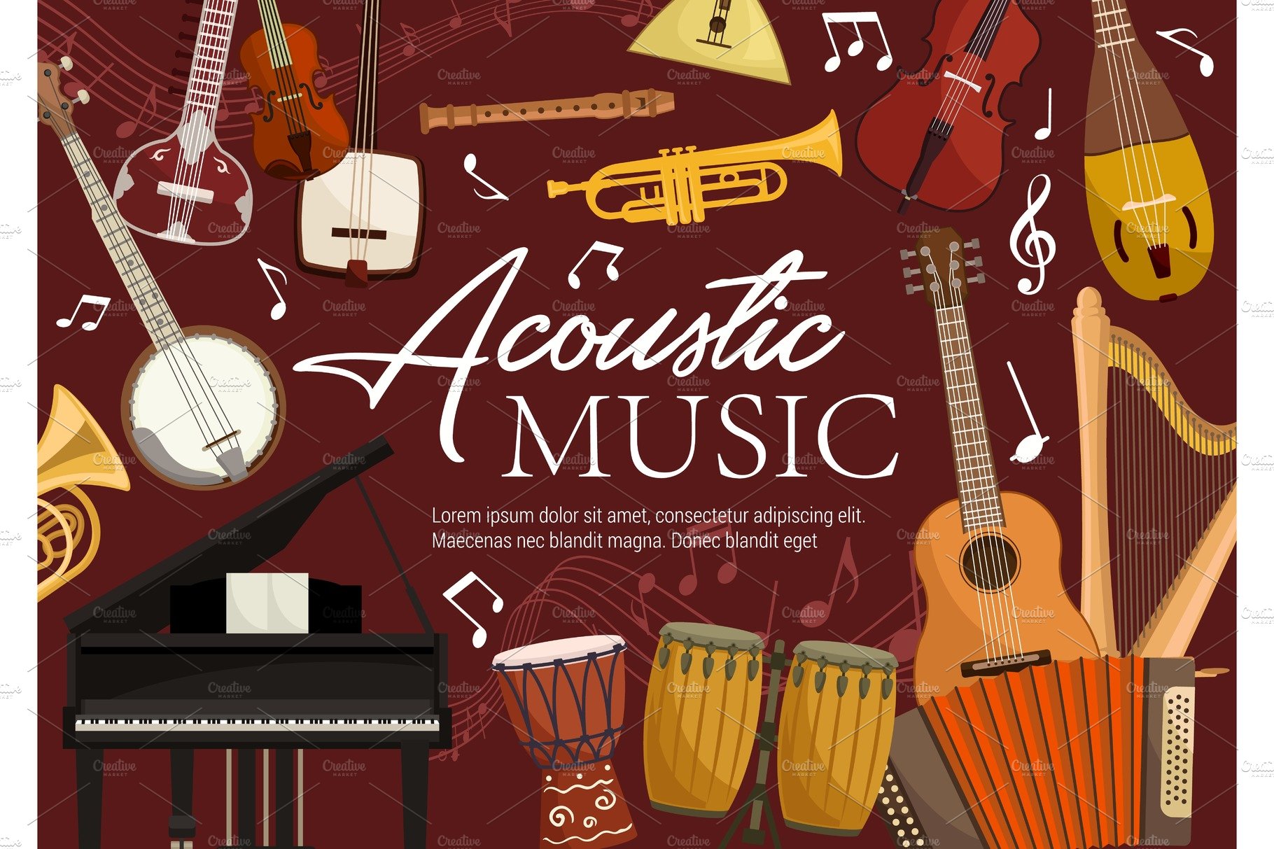Retro musical instruments cover image.