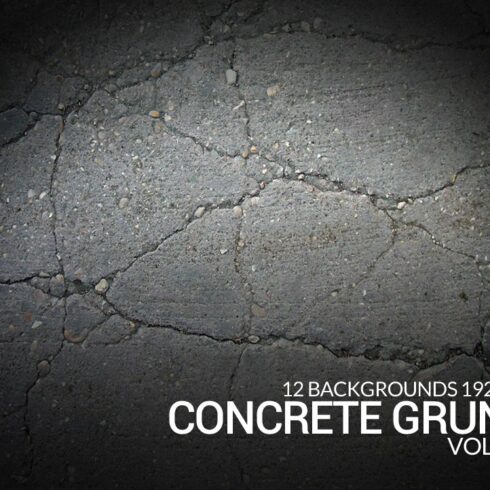 12 Concrete Grunge Backgrounds cover image.
