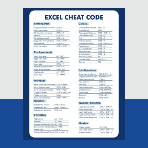 Free Excel Shortcut Pdf Download - MasterBundles