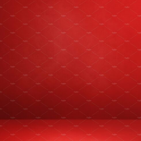 Empty red concrete interior background cover image.