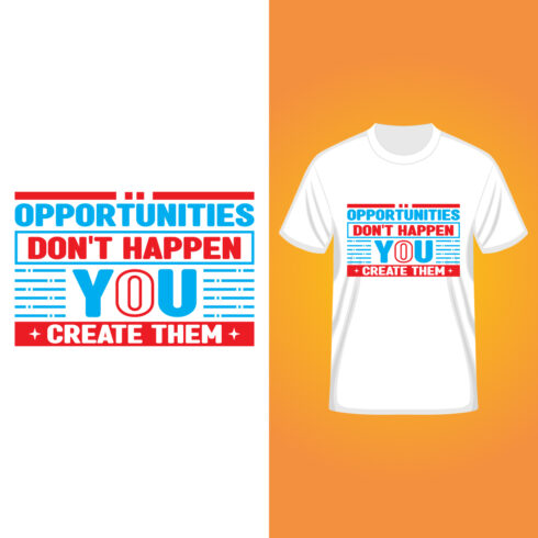 Motivational Typography T-Shirt Design cover image.